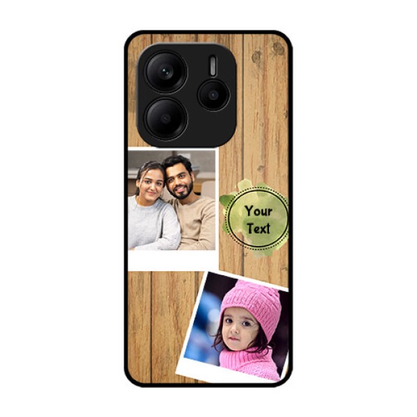 Redmi Note 14 SE 5G Custom Glass Phone Case - Wooden Texture Design