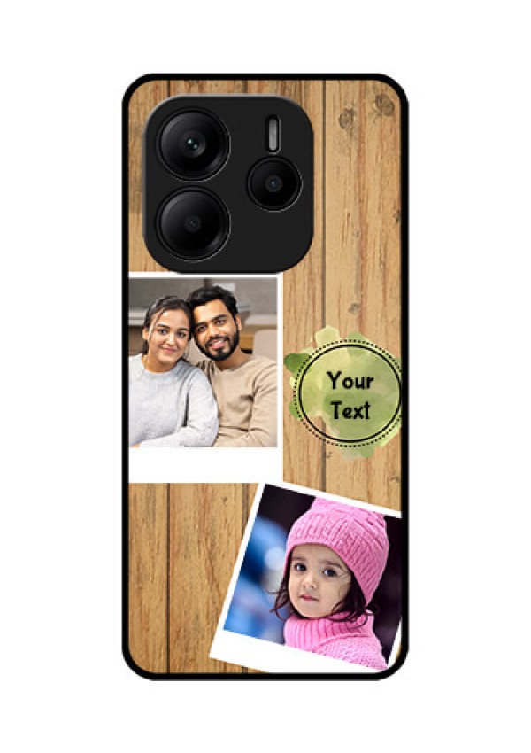 Redmi Note 14 SE 5G Custom Glass Phone Case - Wooden Texture Design