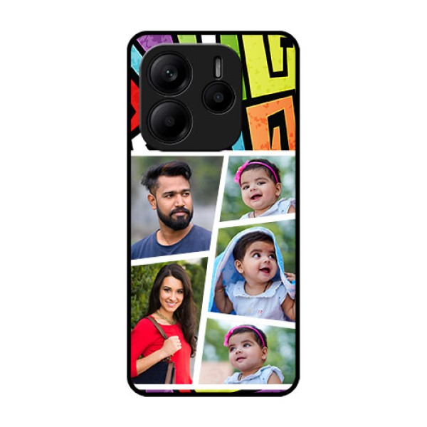 Redmi Note 14 SE 5G Custom Glass Phone Case - Graffiti Pattern Design Redmi Note 14 SE 5G Custom Glass Phone Case - Graffiti Pattern Design