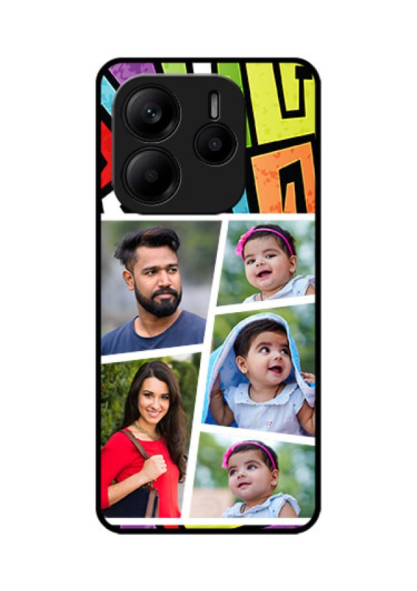 Redmi Note 14 SE 5G Custom Glass Phone Case - Graffiti Pattern Design