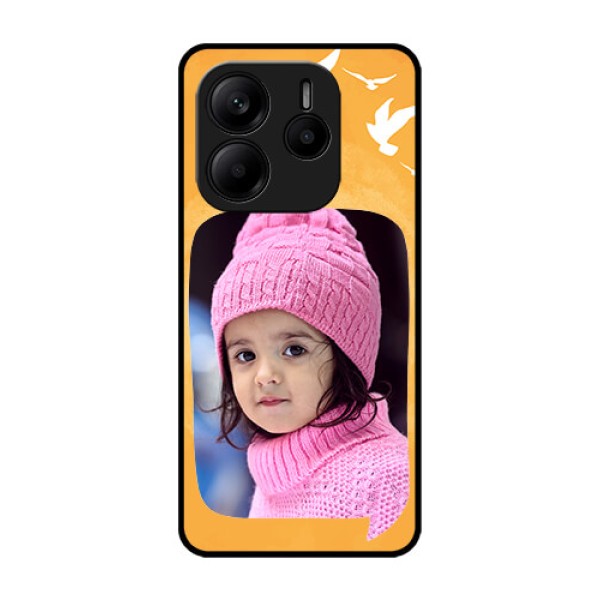 Redmi Note 14 SE 5G Custom Glass Phone Case - Water Color Design With Bird Icons Redmi Note 14 SE 5G Custom Glass Phone Case - Water Color Design With Bird Icons