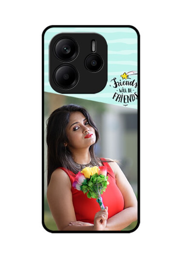 Redmi Note 14 SE 5G Custom Glass Phone Case - Friends Picture Icon Design