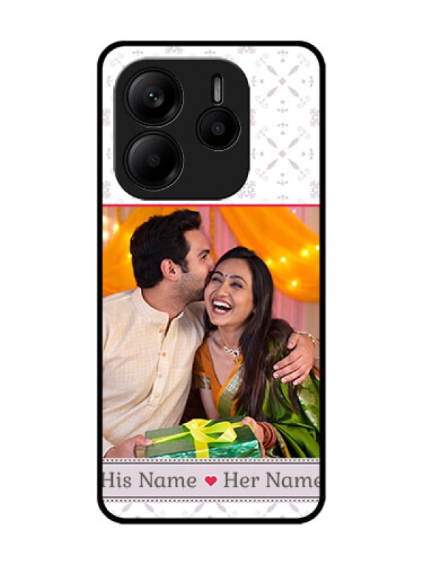 Custom Redmi Note 14 SE 5G Custom Glass Phone Case - With Photo And Ethnic Design