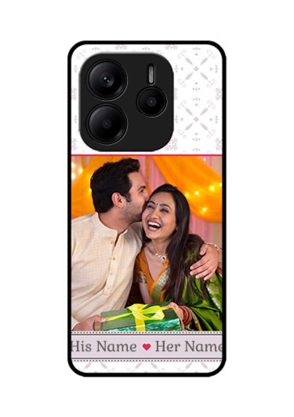 Redmi Note 14 SE 5G Custom Glass Phone Case - With Photo And Ethnic Design
