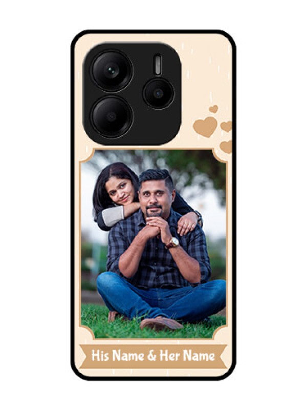 Custom Redmi Note 14 SE 5G Custom Glass Phone Case - With Confetti Love Design