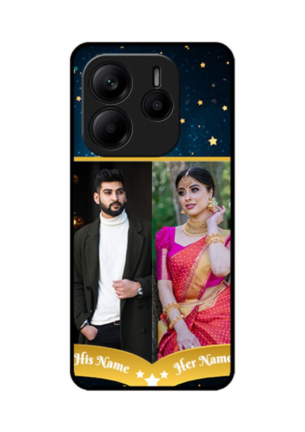 Redmi Note 14 SE 5G Custom Glass Phone Case - Galaxy Stars Backdrop Design