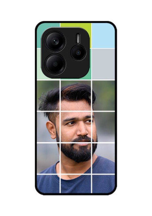 Redmi Note 14 SE 5G Custom Glass Phone Case - With White Box Pattern