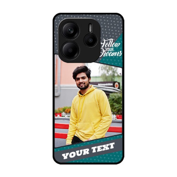 Redmi Note 14 SE 5G Custom Glass Phone Case - Background Pattern Design With Quote Redmi Note 14 SE 5G Custom Glass Phone Case - Background Pattern Design With Quote