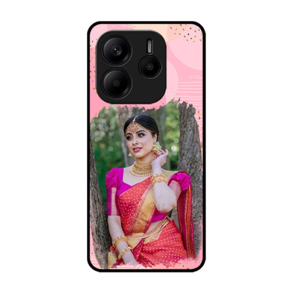 Redmi Note 14 SE 5G Custom Glass Phone Case - Gold Glitter Splash Design Redmi Note 14 SE 5G Custom Glass Phone Case - Gold Glitter Splash Design