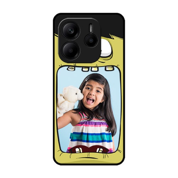 Redmi Note 14 SE 5G Custom Glass Phone Case - Cartoon Monster Back Case Design Redmi Note 14 SE 5G Custom Glass Phone Case - Cartoon Monster Back Case Design