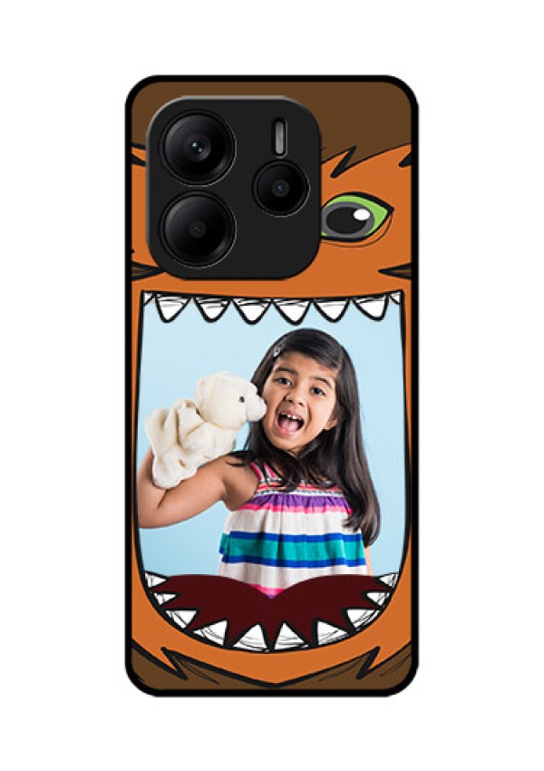 Redmi Note 14 SE 5G Custom Glass Phone Case - Owl Monster Back Case Design