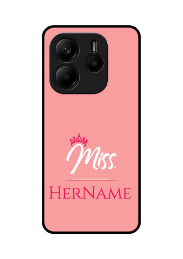 Redmi Note 14 SE 5G Custom Glass Phone Case - Mrs With Name Design