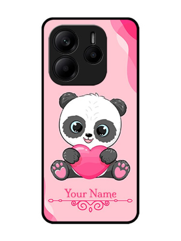 Custom Redmi Note 14 SE 5G Custom Glass Phone Case - Cute Panda Design