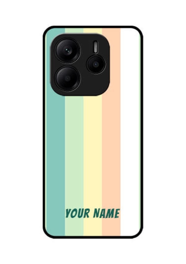 Redmi Note 14 SE 5G Custom Glass Phone Case - Multi - Colour Stripes Design