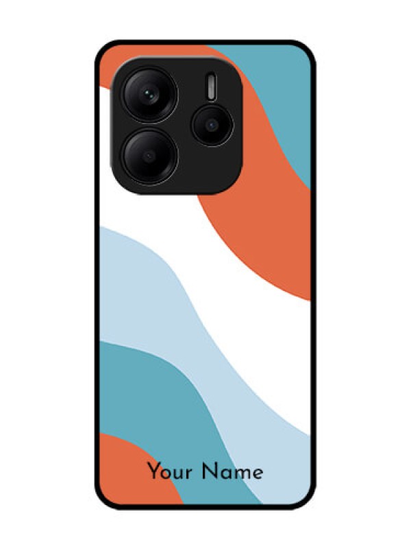 Custom Redmi Note 14 SE 5G Custom Glass Phone Case - Coloured Waves Design