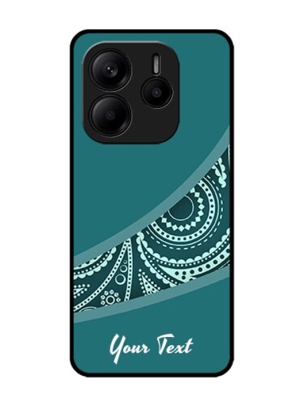 Custom Redmi Note 14 SE 5G Custom Glass Phone Case - Semi Visible Floral Design