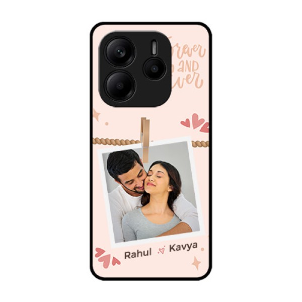 Redmi Note 14 SE 5G Custom Glass Phone Case - Forever And Ever Love Design Redmi Note 14 SE 5G Custom Glass Phone Case - Forever And Ever Love Design