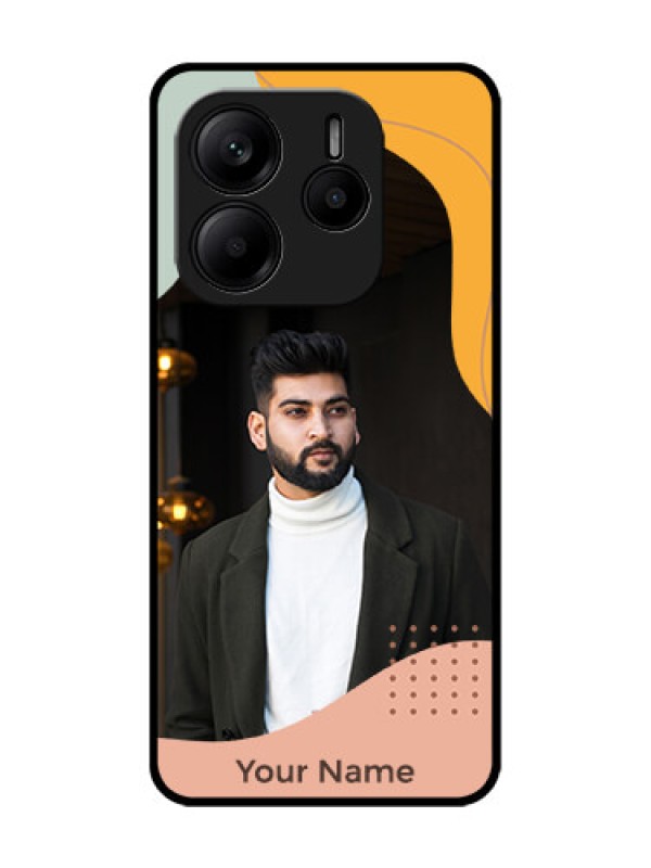 Custom Redmi Note 14 SE 5G Custom Glass Phone Case - Tri - Coloured Overlay Design