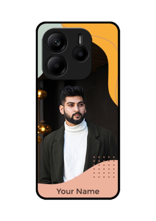 Redmi Note 14 SE 5G Custom Glass Phone Case - Tri - Coloured Overlay Design