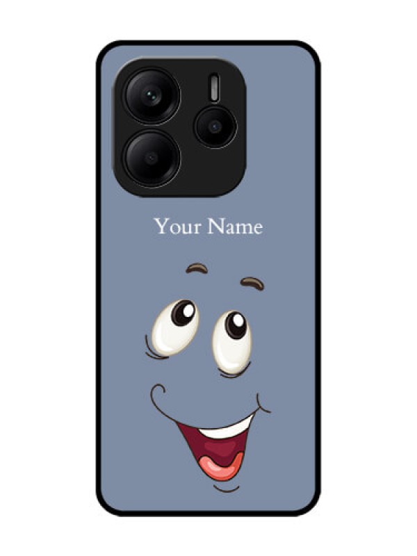 Custom Redmi Note 14 SE 5G Custom Glass Phone Case - Laughing Cartoon Face Design