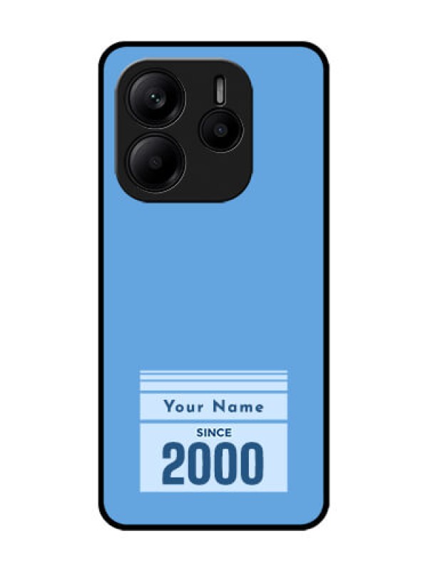 Custom Redmi Note 14 SE 5G Custom Glass Phone Case - Custom Year Of Birth Design