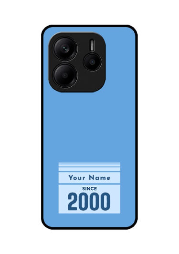 Redmi Note 14 SE 5G Custom Glass Phone Case - Custom Year Of Birth Design