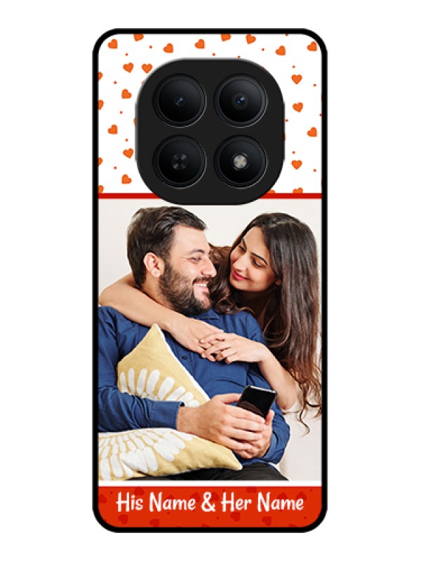 Custom Xiaomi Redmi Note 15 5G Custom Glass Phone Case - Orange Love Symbol Design