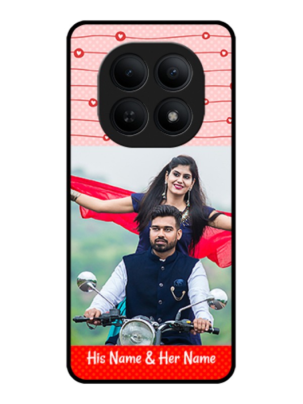 Custom Xiaomi Redmi Note 15 5G Custom Glass Phone Case - Red Pattern Case Design