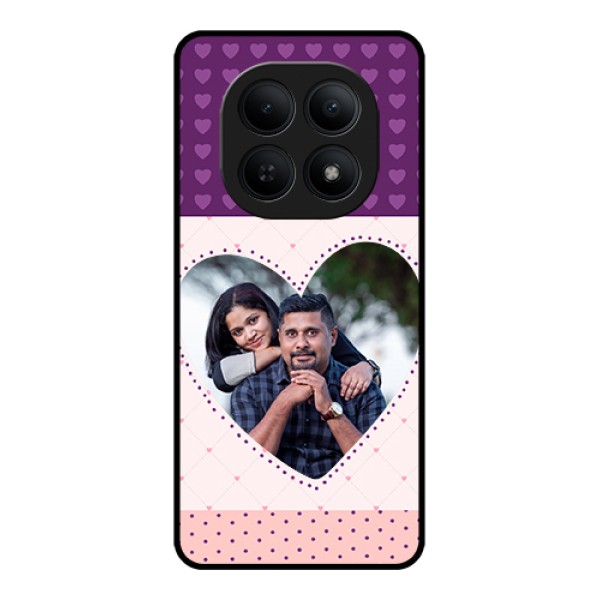 Xiaomi Redmi Note 15 5G Custom Glass Phone Case - Violet Love Dots Design