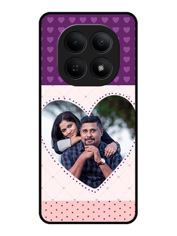 Custom Xiaomi Redmi Note 15 5G Custom Glass Phone Case - Violet Love Dots Design