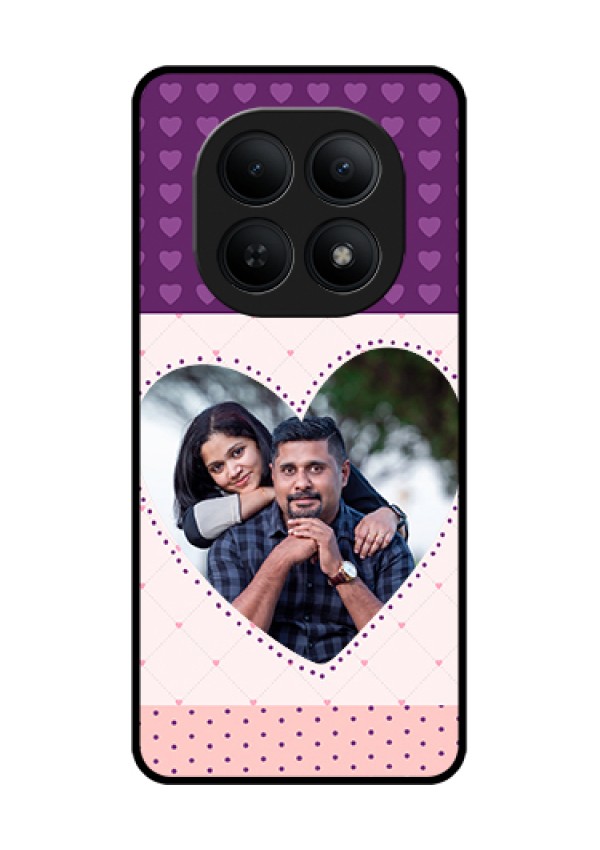 Xiaomi Redmi Note 15 5G Custom Glass Phone Case - Violet Love Dots Design
