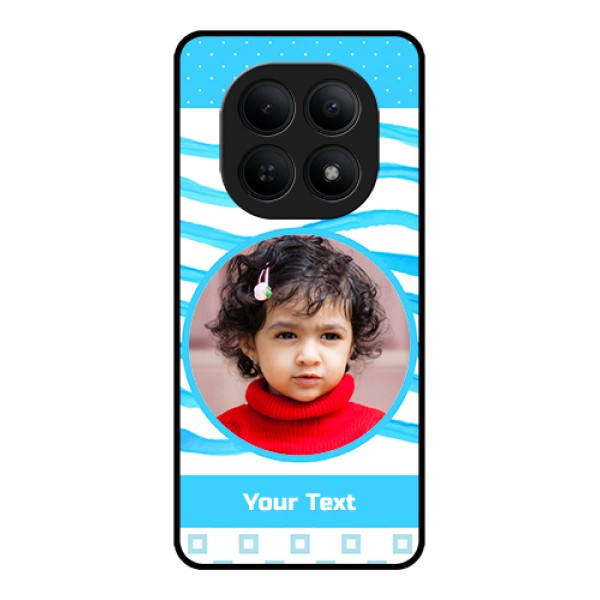 Xiaomi Redmi Note 15 5G Custom Glass Phone Case - Simple Blue Case Design Xiaomi Redmi Note 15 5G Custom Glass Phone Case - Simple Blue Case Design