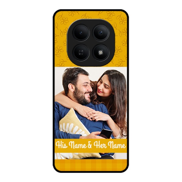 Xiaomi Redmi Note 15 5G Custom Glass Phone Case - Yellow Floral Design Xiaomi Redmi Note 15 5G Custom Glass Phone Case - Yellow Floral Design