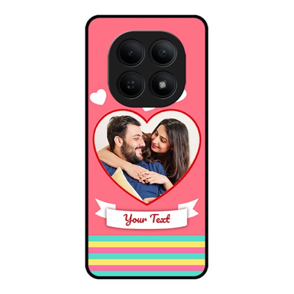 Xiaomi Redmi Note 15 5G Custom Glass Phone Case - Love Shapes Doodle Design