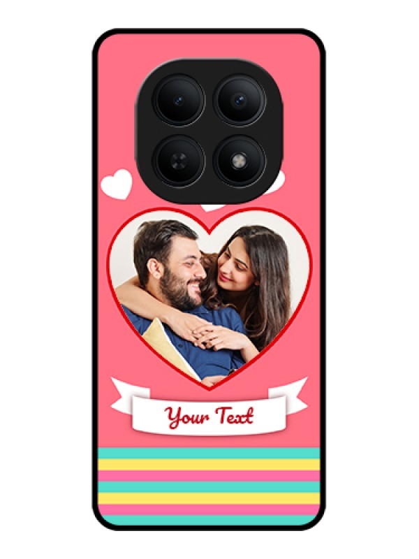 Custom Xiaomi Redmi Note 15 5G Custom Glass Phone Case - Love Shapes Doodle Design