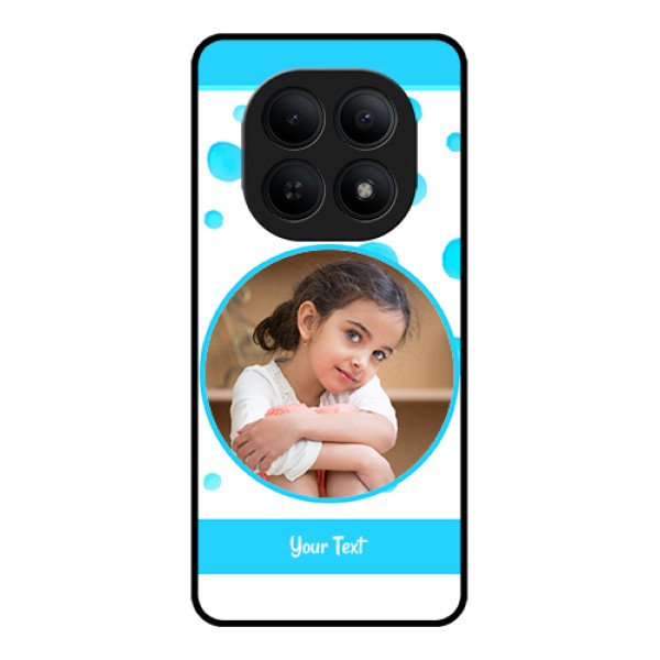 Xiaomi Redmi Note 15 5G Custom Glass Phone Case - Blue Bubbles Pattern Design Xiaomi Redmi Note 15 5G Custom Glass Phone Case - Blue Bubbles Pattern Design