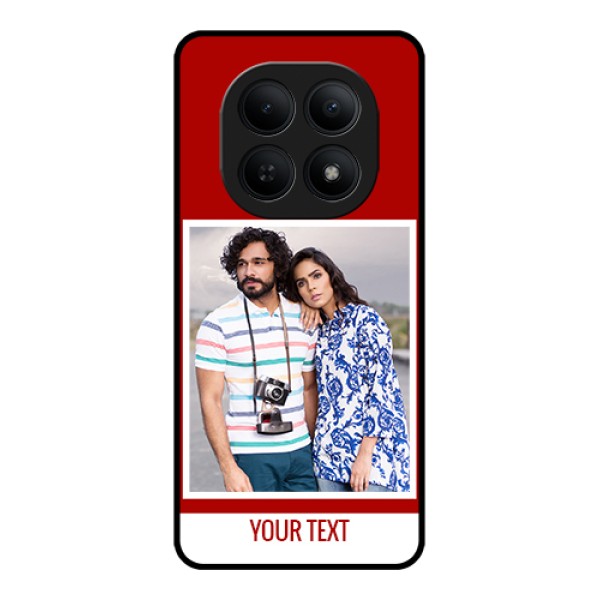 Xiaomi Redmi Note 15 5G Custom Glass Phone Case - Red Color Design