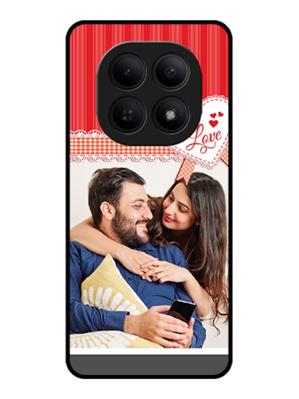 Custom Xiaomi Redmi Note 15 5G Custom Glass Phone Case - Red Love Pattern Design