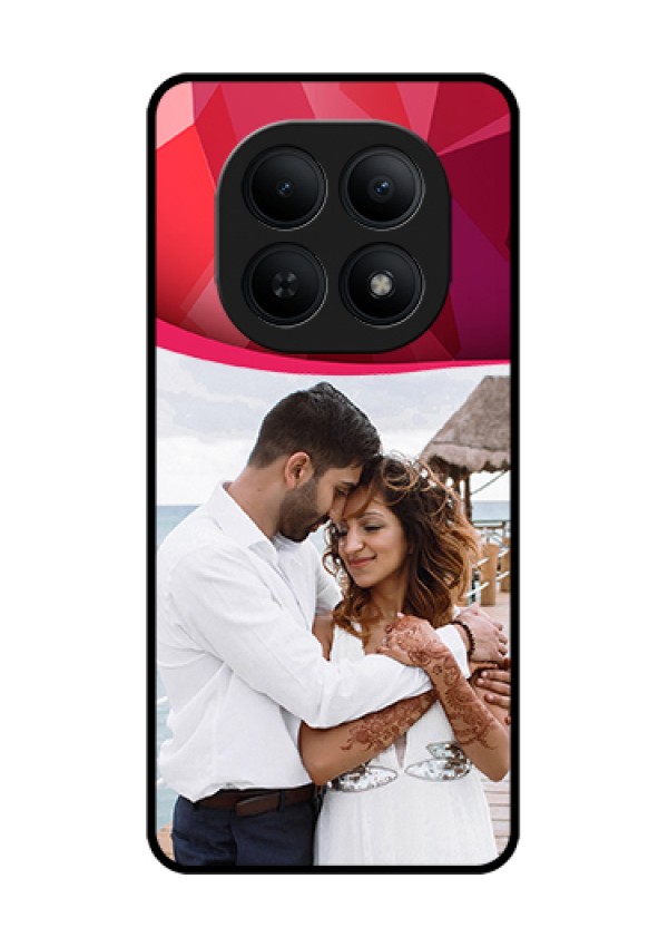 Xiaomi Redmi Note 15 5G Custom Glass Phone Case - Red Abstract Design
