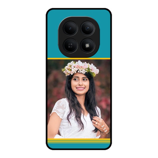 Xiaomi Redmi Note 15 5G Custom Glass Phone Case - Yellow & Blue Design