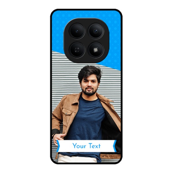 Xiaomi Redmi Note 15 5G Custom Glass Phone Case - Simple Blue Color Design Xiaomi Redmi Note 15 5G Custom Glass Phone Case - Simple Blue Color Design