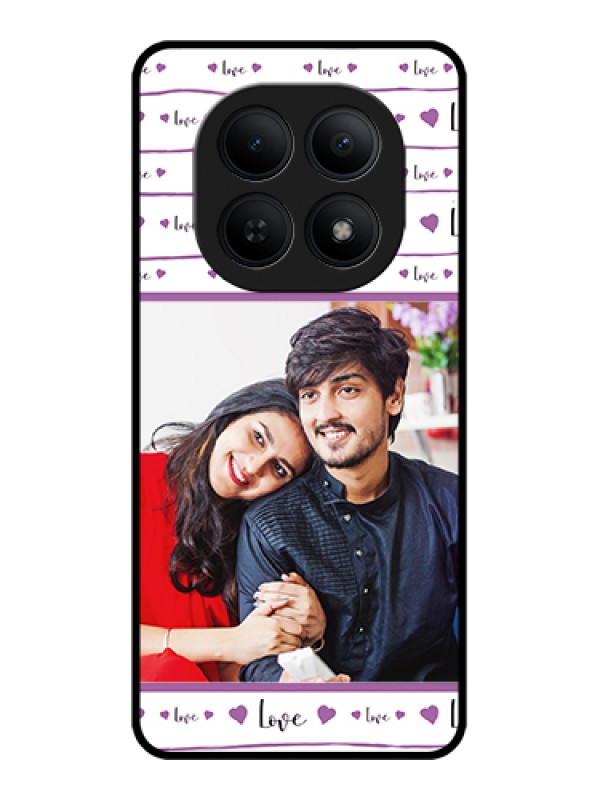 Custom Xiaomi Redmi Note 15 5G Custom Glass Phone Case - Couples Heart Design