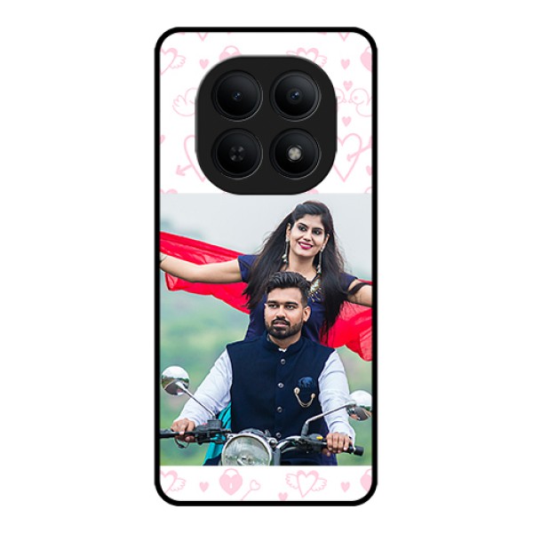 Xiaomi Redmi Note 15 5G Custom Glass Phone Case - Pink Flying Heart Design Xiaomi Redmi Note 15 5G Custom Glass Phone Case - Pink Flying Heart Design