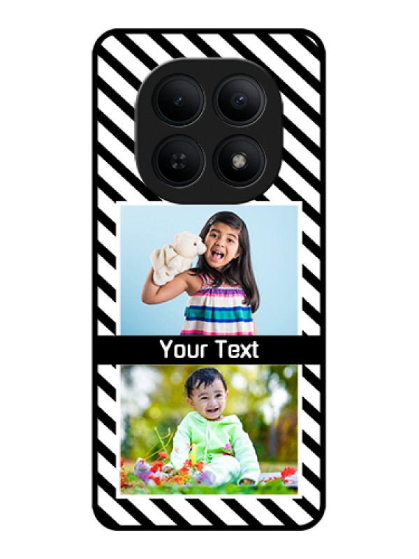 Custom Xiaomi Redmi Note 15 5G Custom Glass Phone Case - Black And White Stripes Design