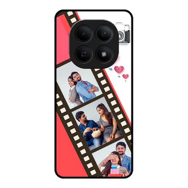 Xiaomi Redmi Note 15 5G Custom Glass Phone Case - 3 Image Holder With Film Reel Xiaomi Redmi Note 15 5G Custom Glass Phone Case - 3 Image Holder With Film Reel