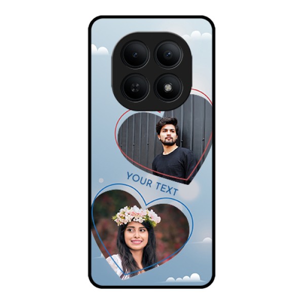 Xiaomi Redmi Note 15 5G Custom Glass Phone Case - Blue Color Couple Design Xiaomi Redmi Note 15 5G Custom Glass Phone Case - Blue Color Couple Design