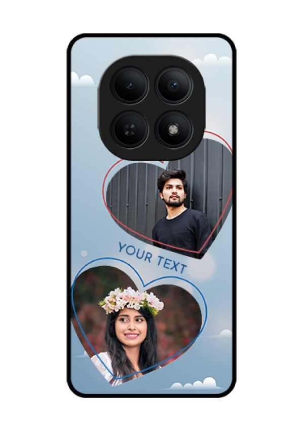 Xiaomi Redmi Note 15 5G Custom Glass Phone Case - Blue Color Couple Design