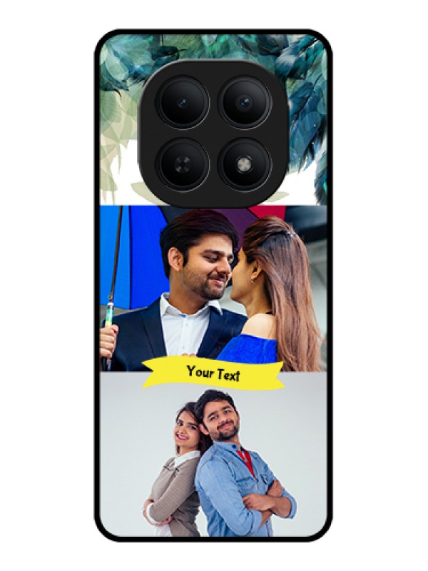 Custom Xiaomi Redmi Note 15 5G Custom Glass Phone Case - Image With Boho Peacock Feather Design