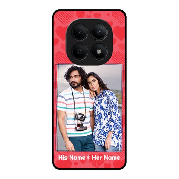 Xiaomi Redmi Note 15 5G Custom Glass Phone Case - With Red Heart Symbols Design Xiaomi Redmi Note 15 5G Custom Glass Phone Case - With Red Heart Symbols Design