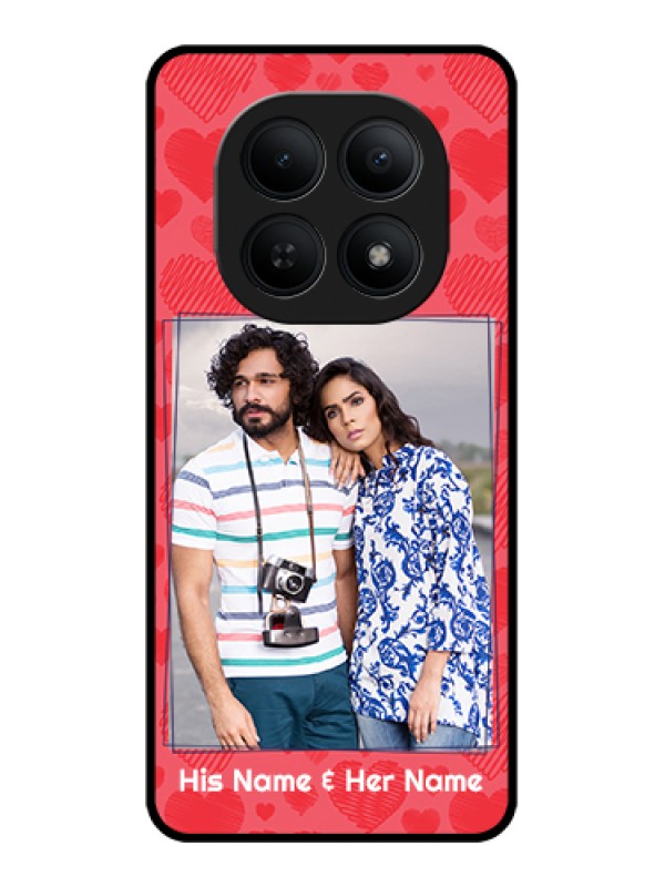 Custom Xiaomi Redmi Note 15 5G Custom Glass Phone Case - With Red Heart Symbols Design